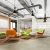 3d rendering modern loft office lounge in co working space
