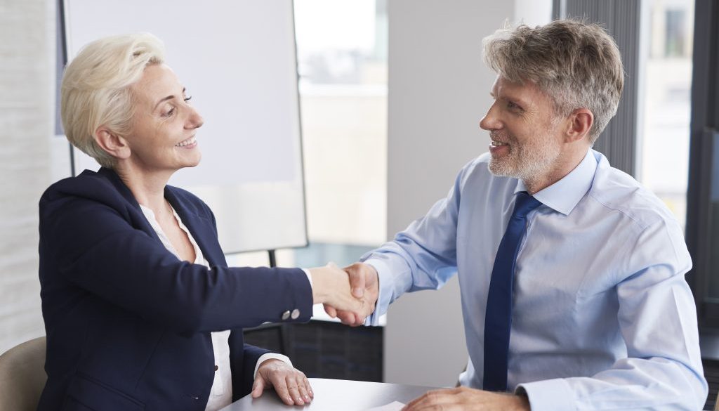 Good deal between businessman and customer