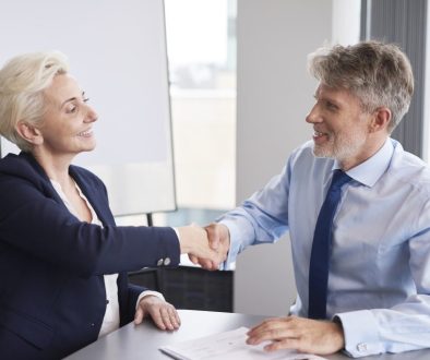 Good deal between businessman and customer