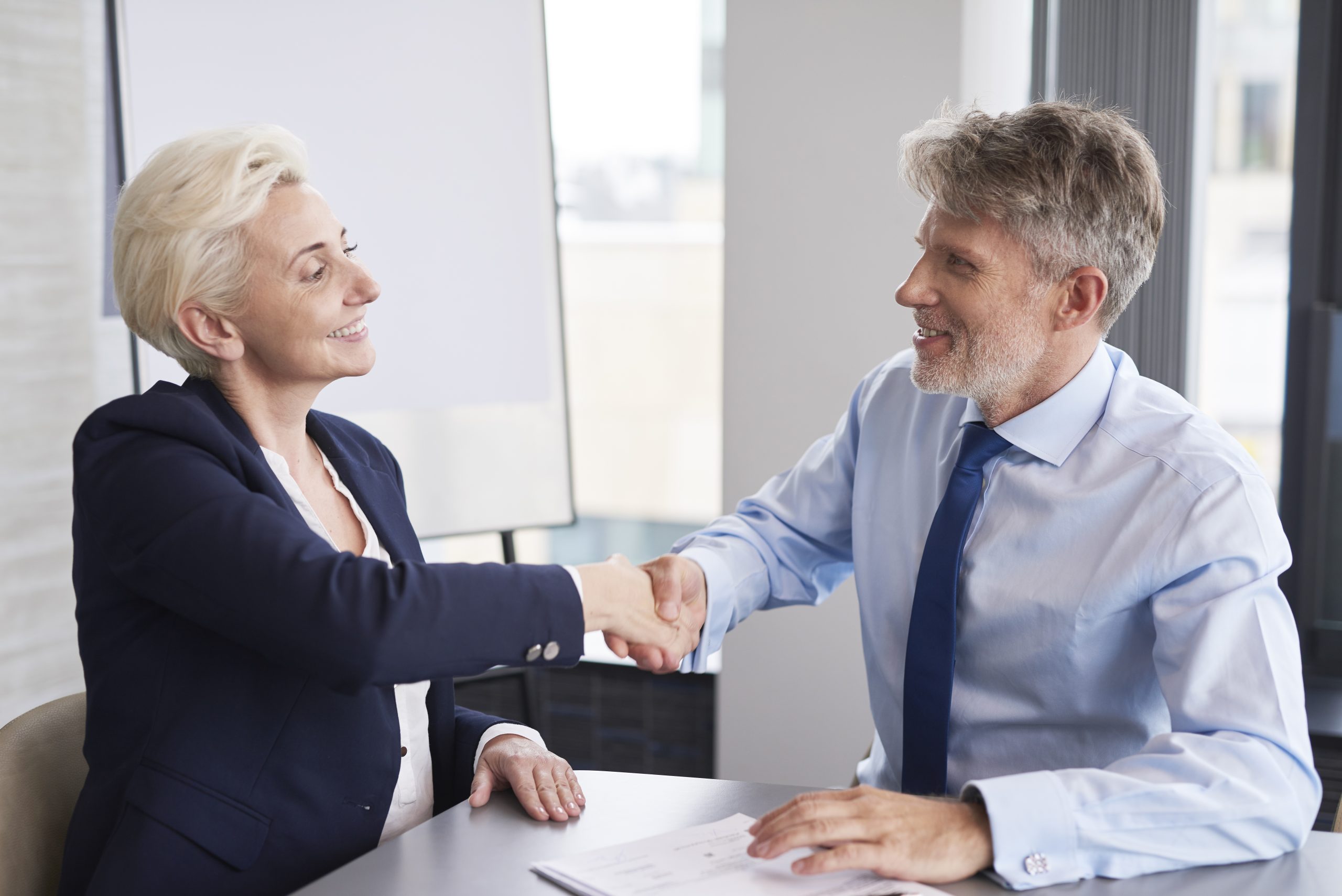 Good deal between businessman and customer